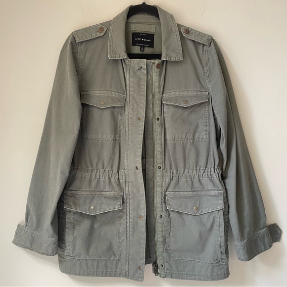 Lucky Brand Utility Cargo Military Green Jacket Size M - Picture 1 of 9